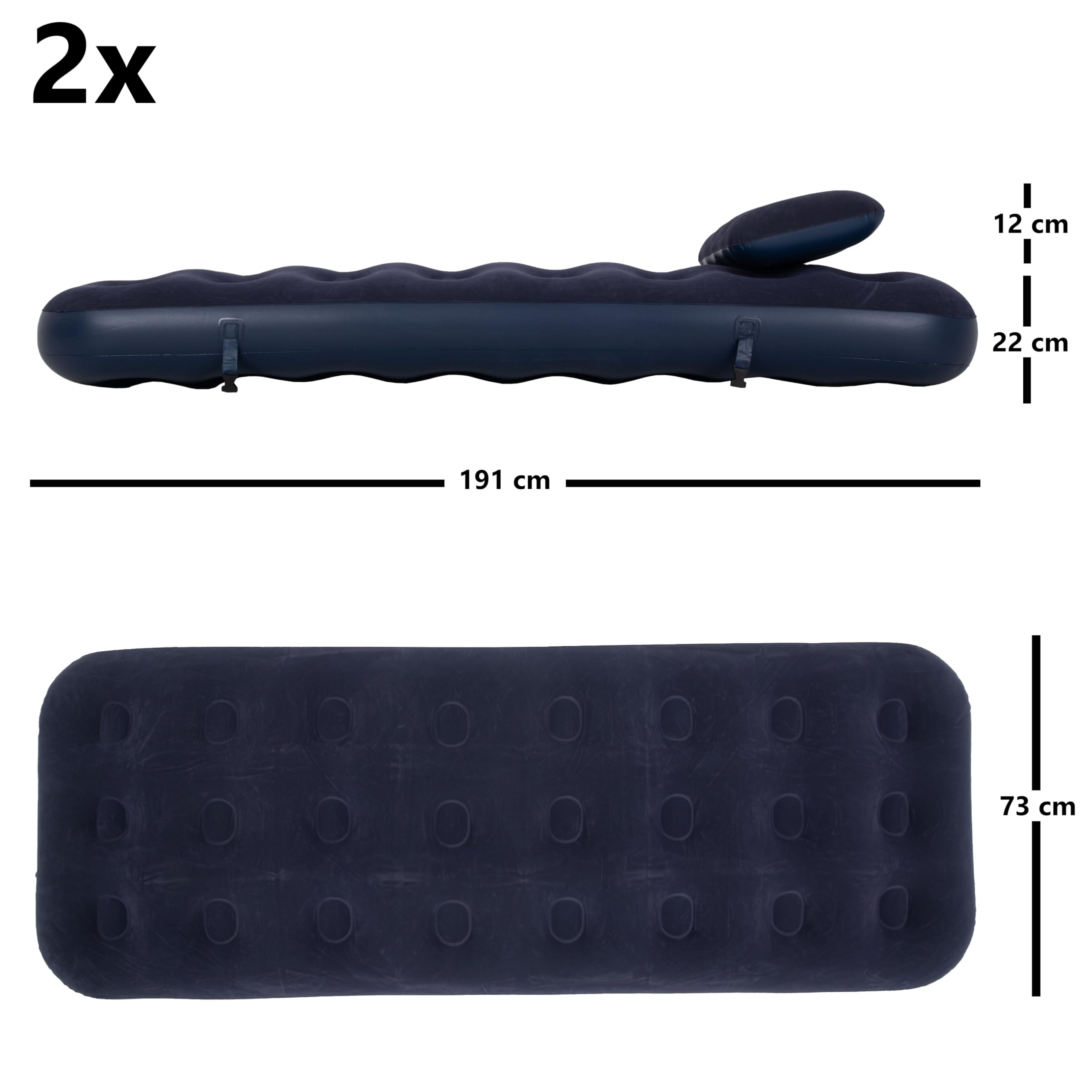 Materasso Gonfiabile Avenli 4-in-1 - 2 Singoli Da 191x73cm Con Cuscini - Foto 14