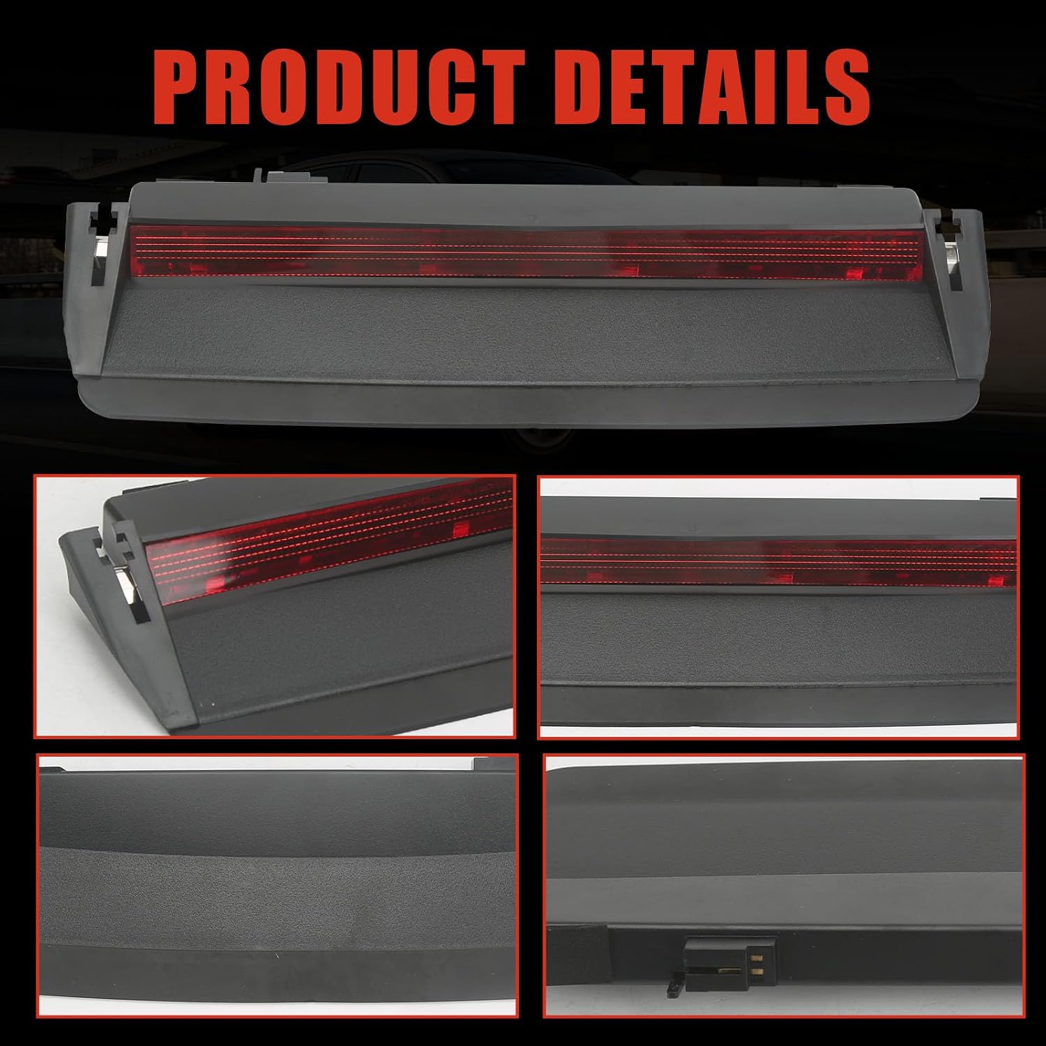 Center High Mount Stop Light Compatible with Volkswagen Bora 2006-2010, Volkswagen Jetta 2005-2010, Volkswagen Passat 2006-2011 Replace# 923-256