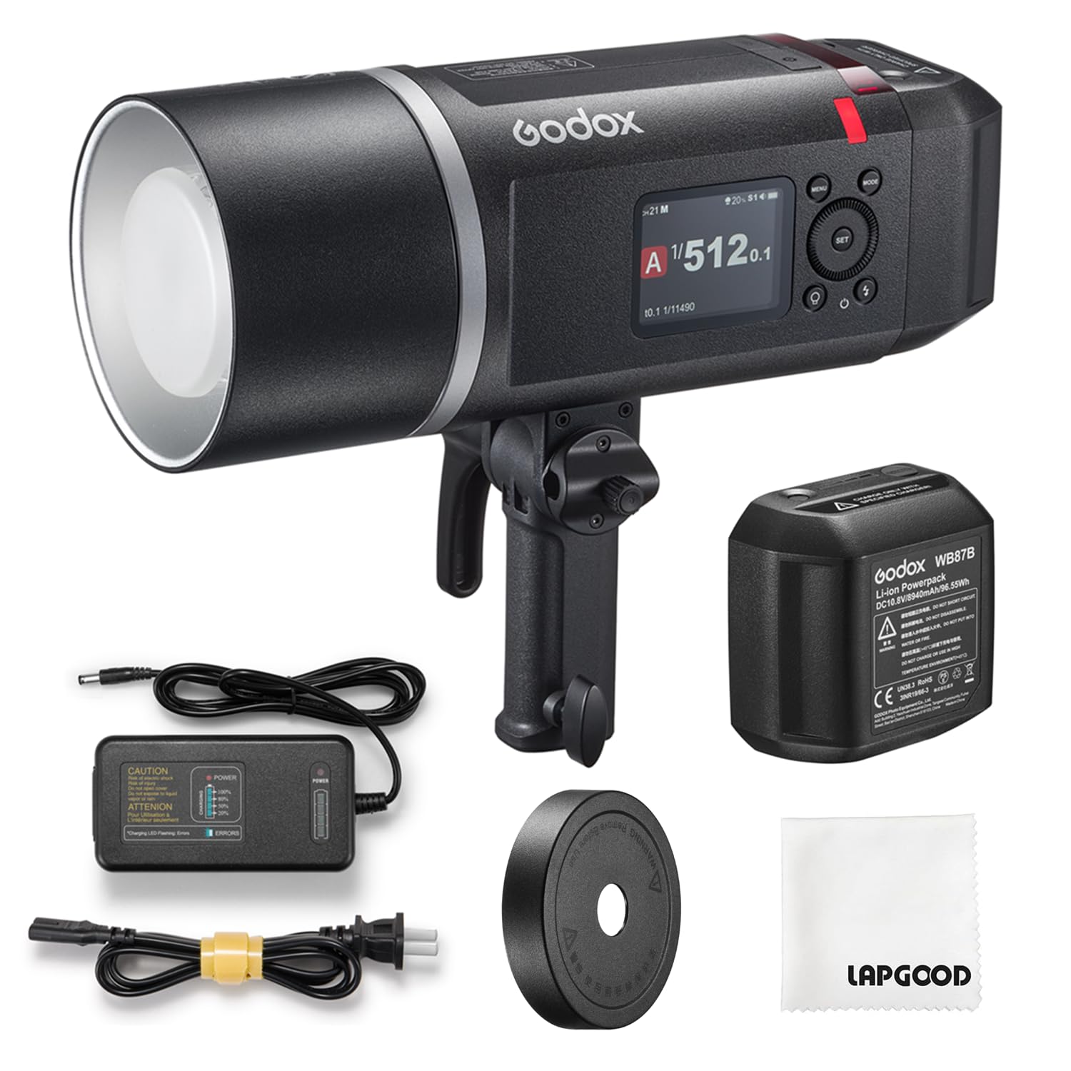 Godox AD600BM II Flash 600Ws TTL Outdoor con 2.4G Wireless X System,1/8000s HSS GN87,0.01-0.9s Tempo di Riciclaggio,Godox AD600BMII Flash Monolight per Canon,Sony,Nikon,Fuji,Olympus,Panasonic