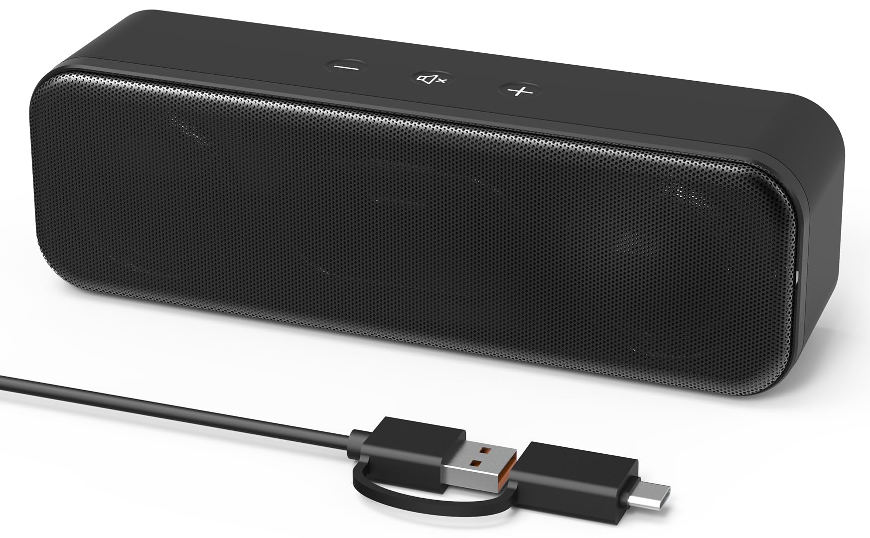 Computer Speakers for Desktop PC Laptop, Wired, USB Plug-in, External Speakers for Monitor, Small Computer Sound bar for PC, Loud Speaker with Deep Bass, Touch Control, Built-in USB-C to USB Adapter-image-19