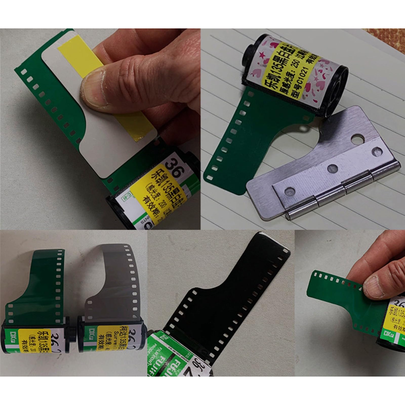 jiahesuw Precise 135 Film Leader Cutter Tool for Easy Trimming of Camera Film Strips 74mm/130mm Length