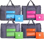 INVODA Sac à volant pliable - Bagage léger pour les femmes & Les hommes, le week-end, continuer, nuit, 4 PCS, Voyages