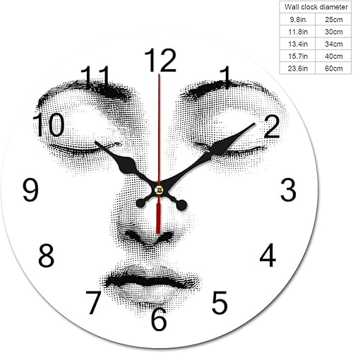 Miniatura 2 de Lina Cavalieri - Reloj de pared, decoración de la serie Tema E Variazioni, silencioso, sin tictac, decorativo, para sala de estar, cocina, hogar,