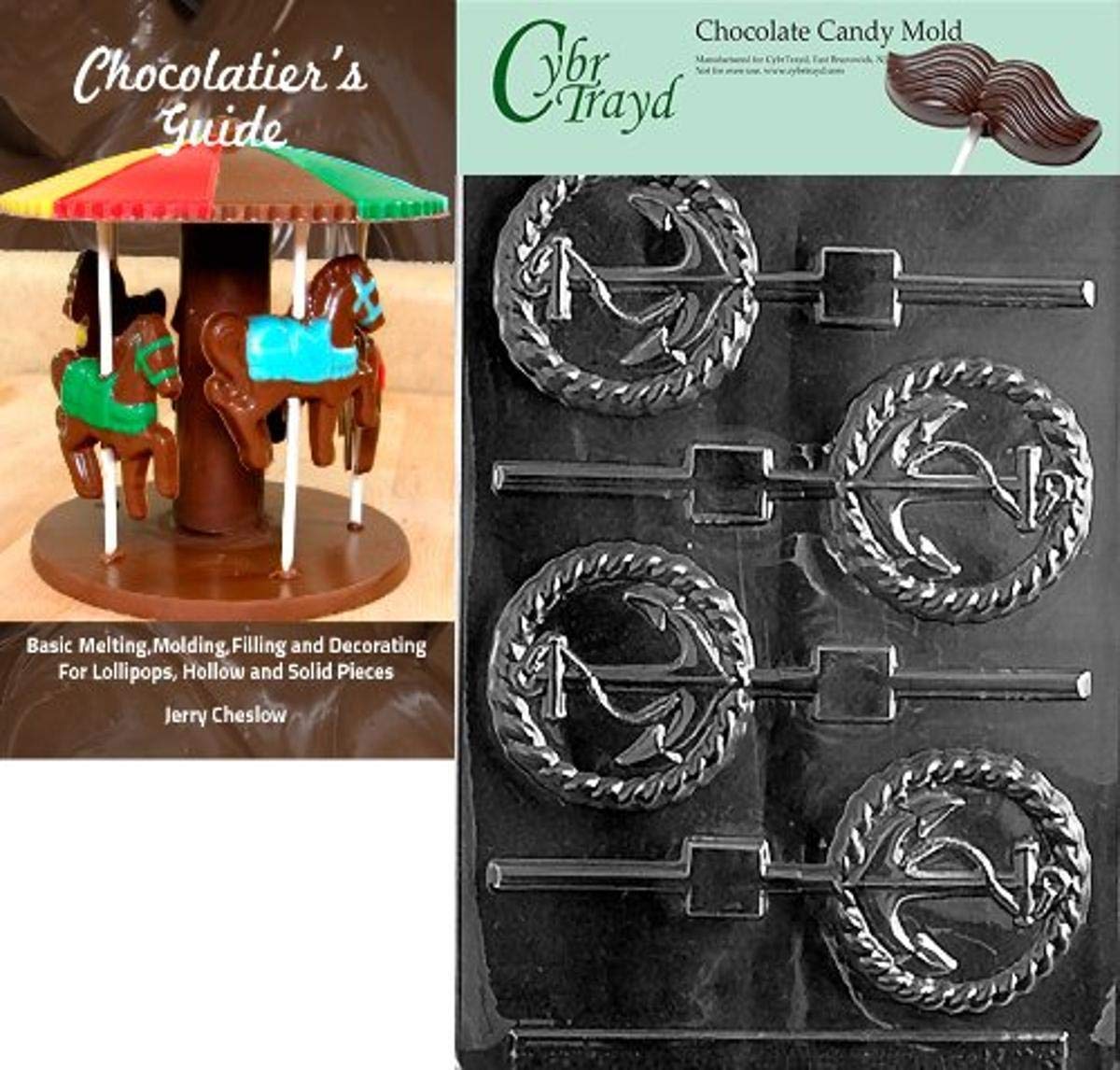 Cybrtrayd Anchor Lolly - Molde náutico para dulces de chocolate con manual de instrucciones (idioma español no garantizado)
