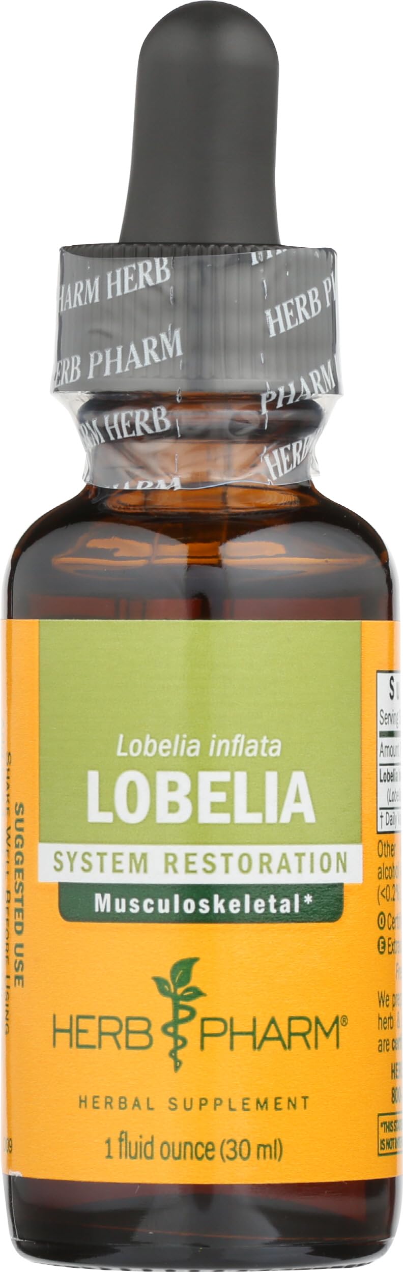 Herb Pharm Certified Organic Lobelia Liquid Extract for Musculoskeletal System Support - 1 Ounce (DLOBEL01)