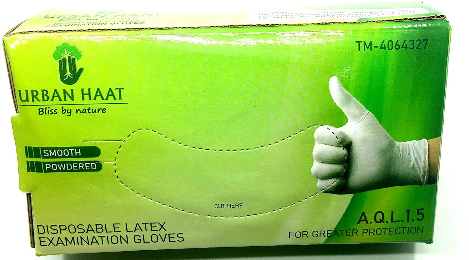 URBAN HAAT Premium Disposable Latex Medical Examination Gloves 200 Pcs Medium Size