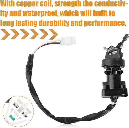 Miniatura 5 de Interruptor de llave de encendido compatible con Prairie 300 360 400 KVF300 KVF360 KVF400 KSF450 KFX450R Bayou 300 KLF300 Arctic Cat 400 DVX Suzuki