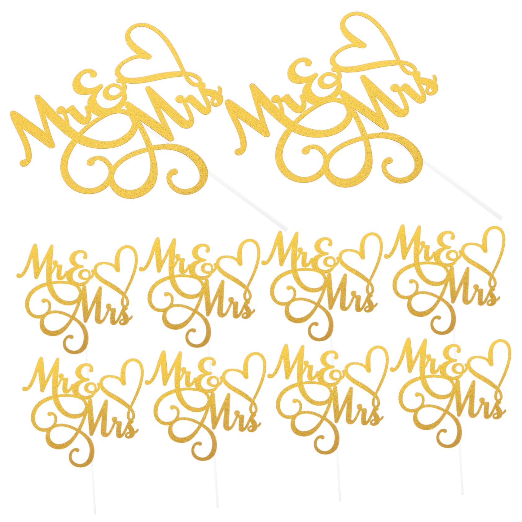 PRETYZOOM 5 Set Decorazione della Torta Compleanno Topper per Torta Cake Topper Matrimonio Topper Torta Matrimonio di Torta Festiva Decorazioni per Cupcake da Festa Carta 10 Pezzi * 5