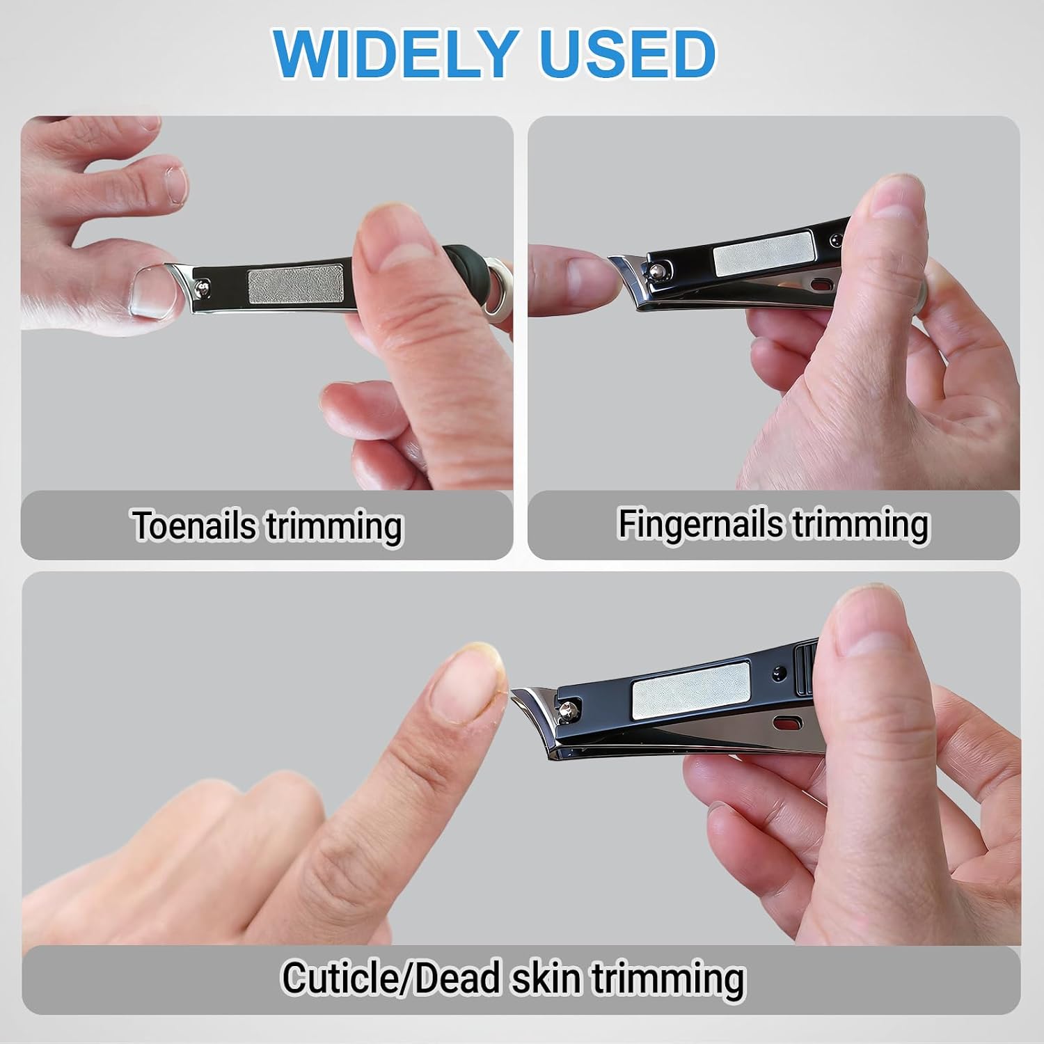 Upgraded Slanted Ingrown Toenail Clippers for Men Women Seniors, Sharp Stainless Steel Curved Toe Trim Nail Clippers with File for Thick Nails, Angled Nail Cutter Trimmers Fingernail Clipper