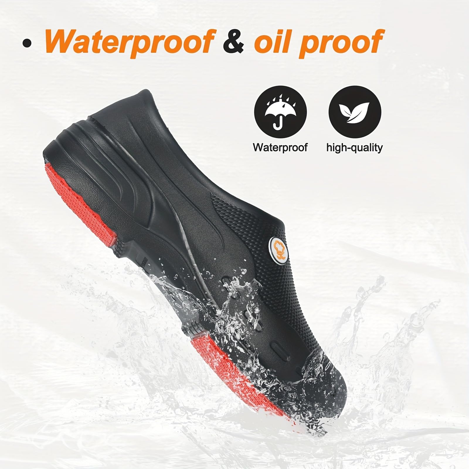 Slip Resistant Work Clogs for Women & Men – Waterproof Oil-Resistant Kitchen Chef Garden Nurse Shoes – Zapatos De Cocina para Hombres/Zapatos De Trabajo para Mujer (11M/12W) Red