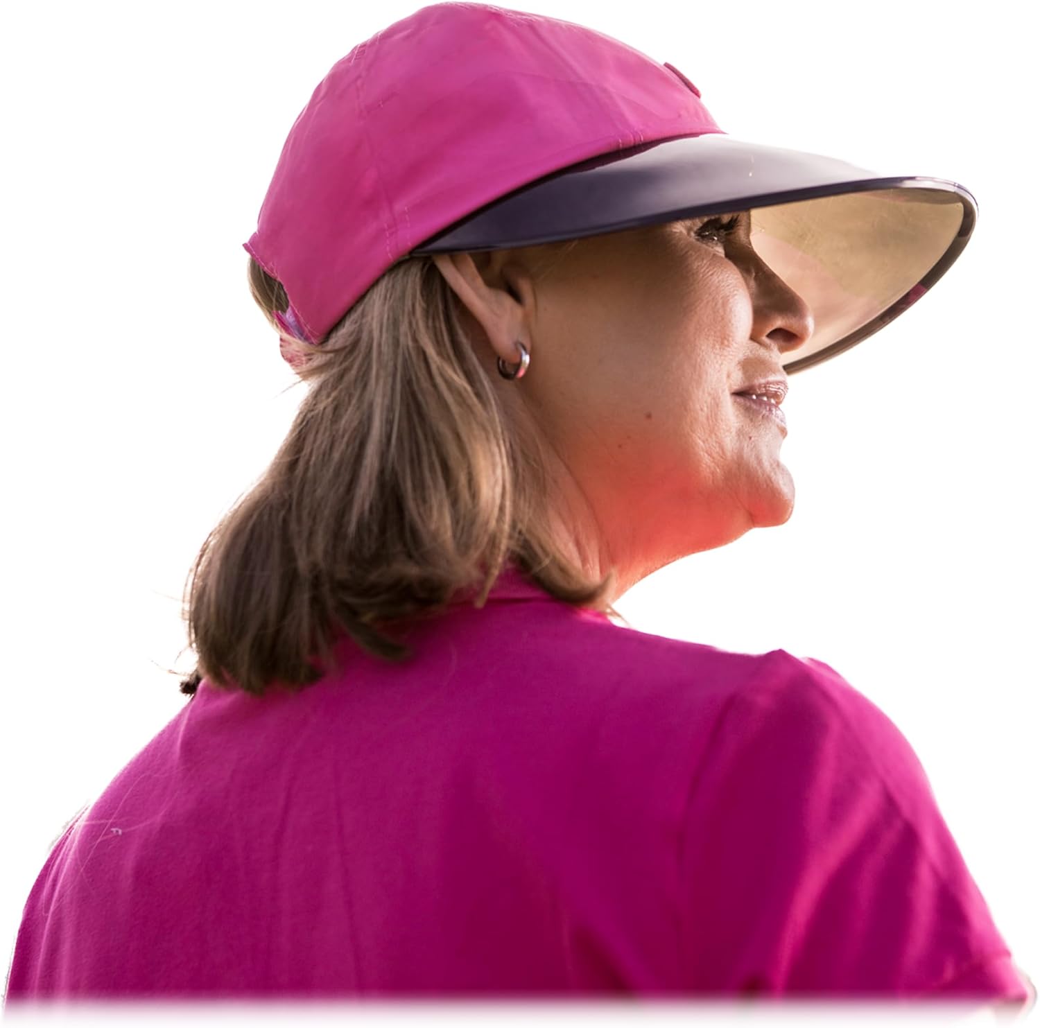 VISTO Transparent Wide Brim Sun Hat for Women - Obstruction Free Visibility, No Glare & Complete UV Sun Protection