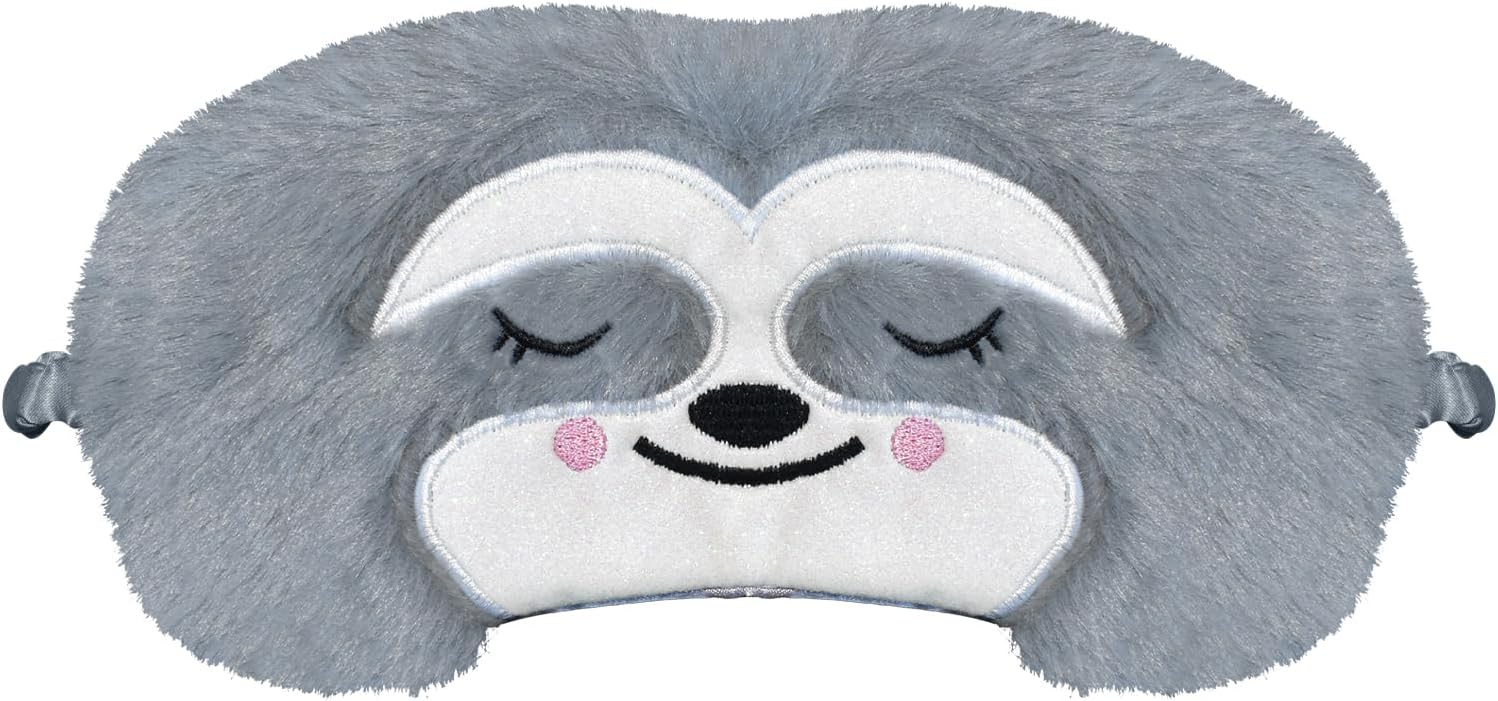 FUNAUPGO Cute Sloth Sleep Mask Eye Mask Funny Animal Sleeping Mask Soft