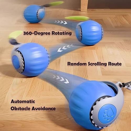 Miniatura 2 de Smart Speedy 3.0 - Pelota interactiva para gatos con evitación automática de obstáculos, juguete para gatitos de interior para estimulación mental y