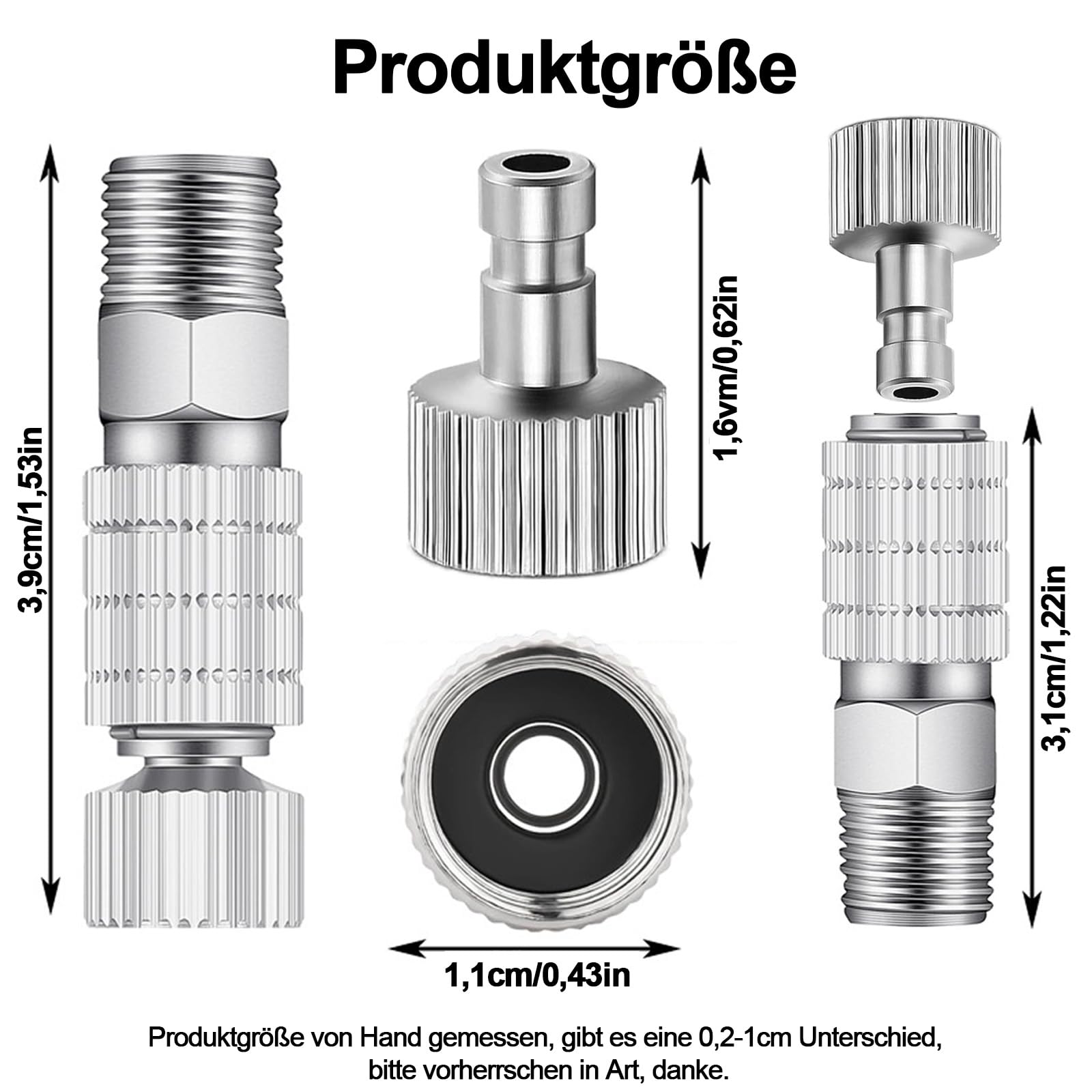 Adapter aerografu, 7 szt. szybkozłączki Airbrush, gniazdo 1/8 cala i adapter wtyczki, regulator regulacyjny, zawór, akcesoria aerograf, szybkozłączka, zestaw adapterów rozdzielających