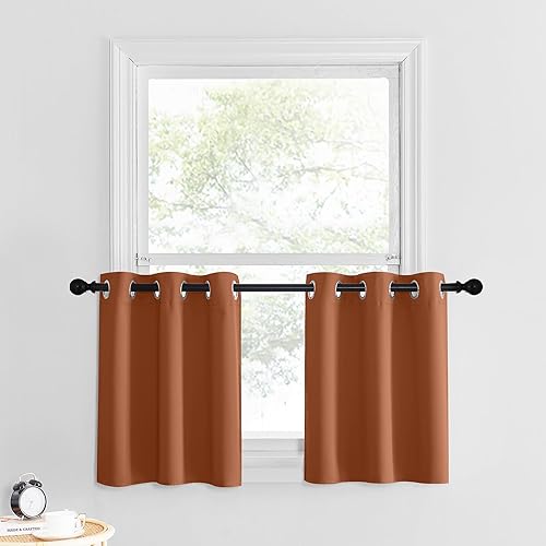 Miniatura 111 de NICETOWN Cortinas Opacas para Ventana de Guardería - Tratamiento de Ventana con Parte Superior de Ojales, Paneles de Cortinas Opacas (Verde Biscotti