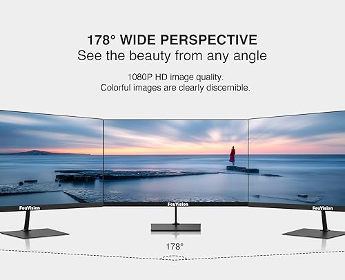 Miniatura 3 de FeuVision Monitor Full HD de 27 pulgadas, resolución de 1920 x 1080, panel VA, frecuencia de actualización de 75 Hz, tiempo de respuesta de 5 ms,