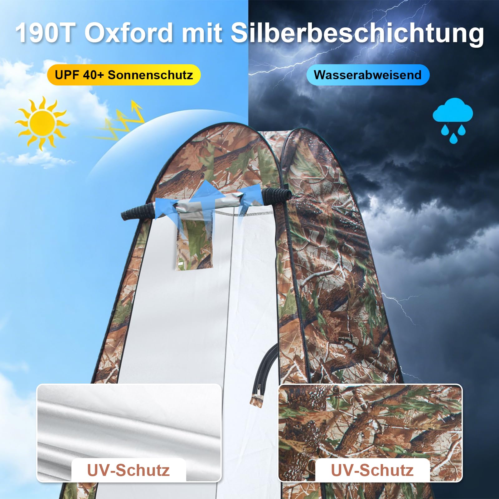 anngrowy Tente de douche de camping
