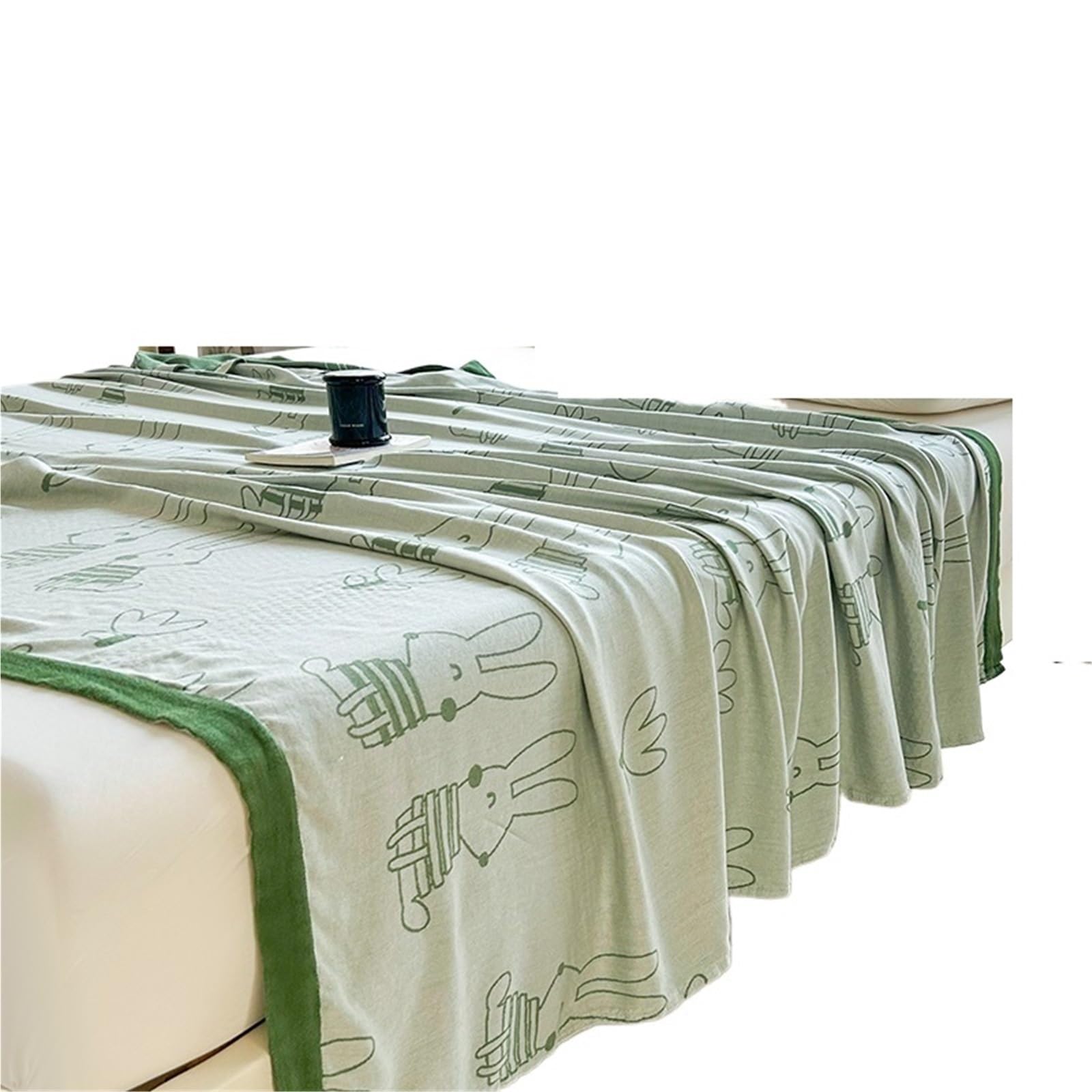 GSJNHY Cooling Blankets Fiber Blanket Cooling Air Condition Quilt Breathable Summer Comforter Soft Skin-friendly Adult Bedding for summer(Green,200x230cm)