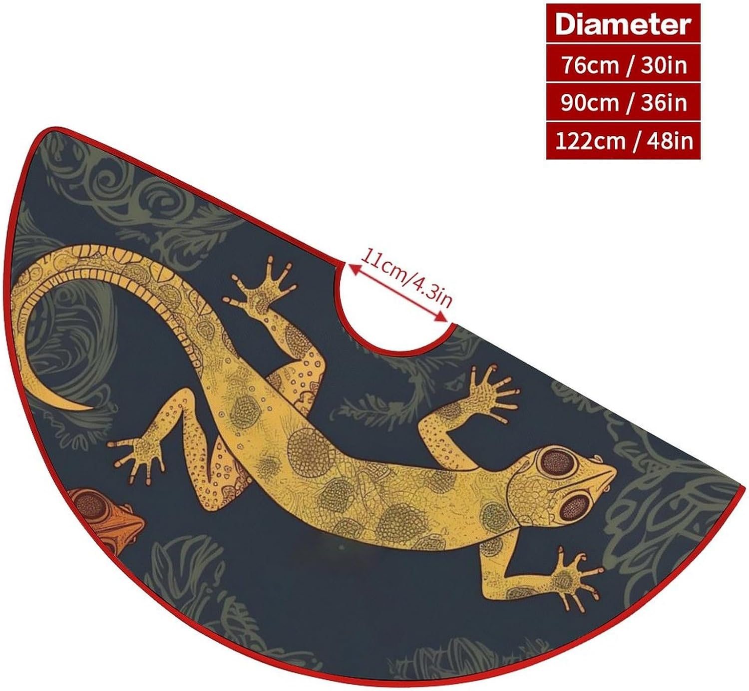 Christmas Tree SkirtGecko Lizardsclassic Fashion Tree Skirt Painted Multifunctional Christmas Tree Skirt