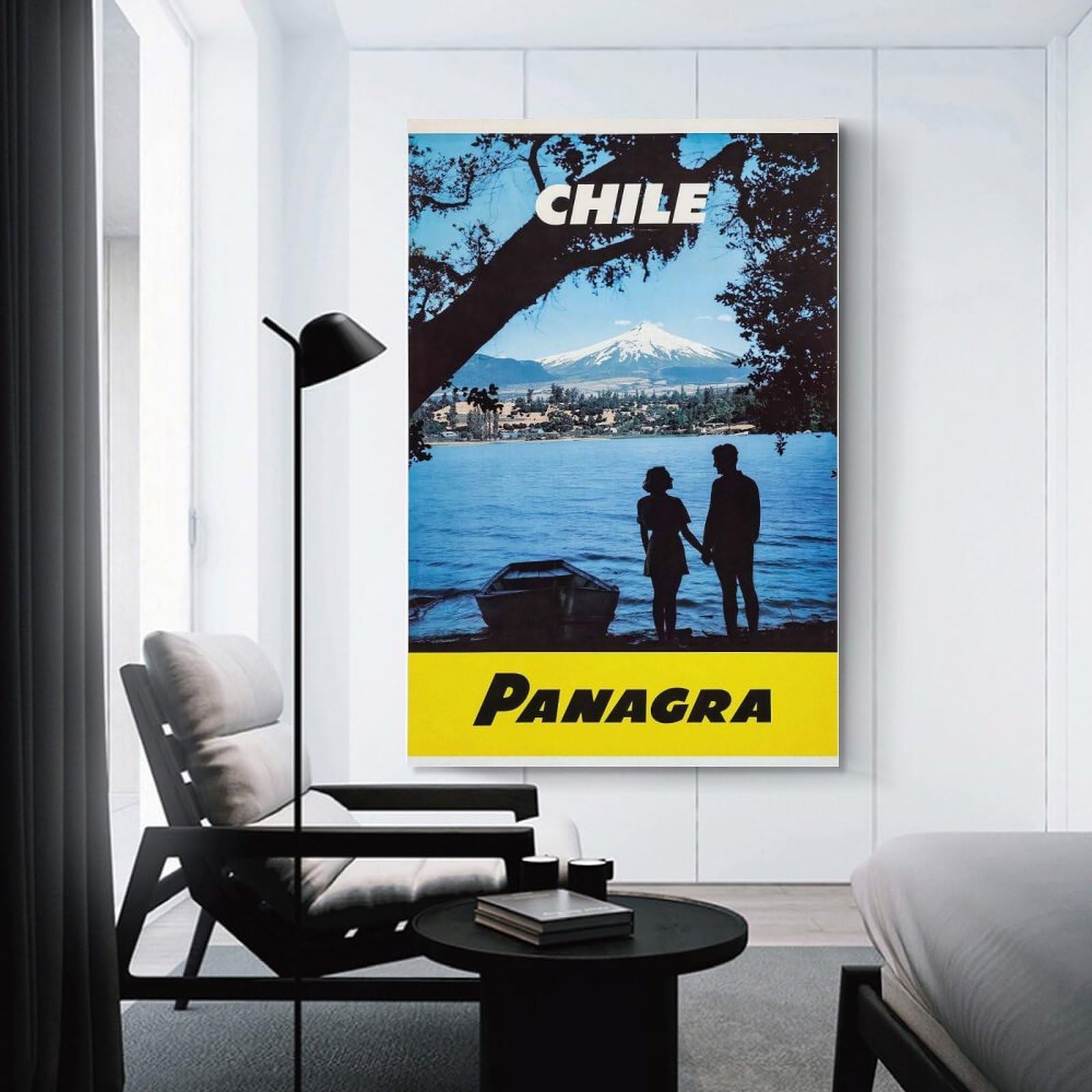 Junmoney Decorative Canvas Print Chile Travel, 24x36inch(60x90cm), for Office, Study Or Home Workspace, Decorative Artwork for Productive Spaces