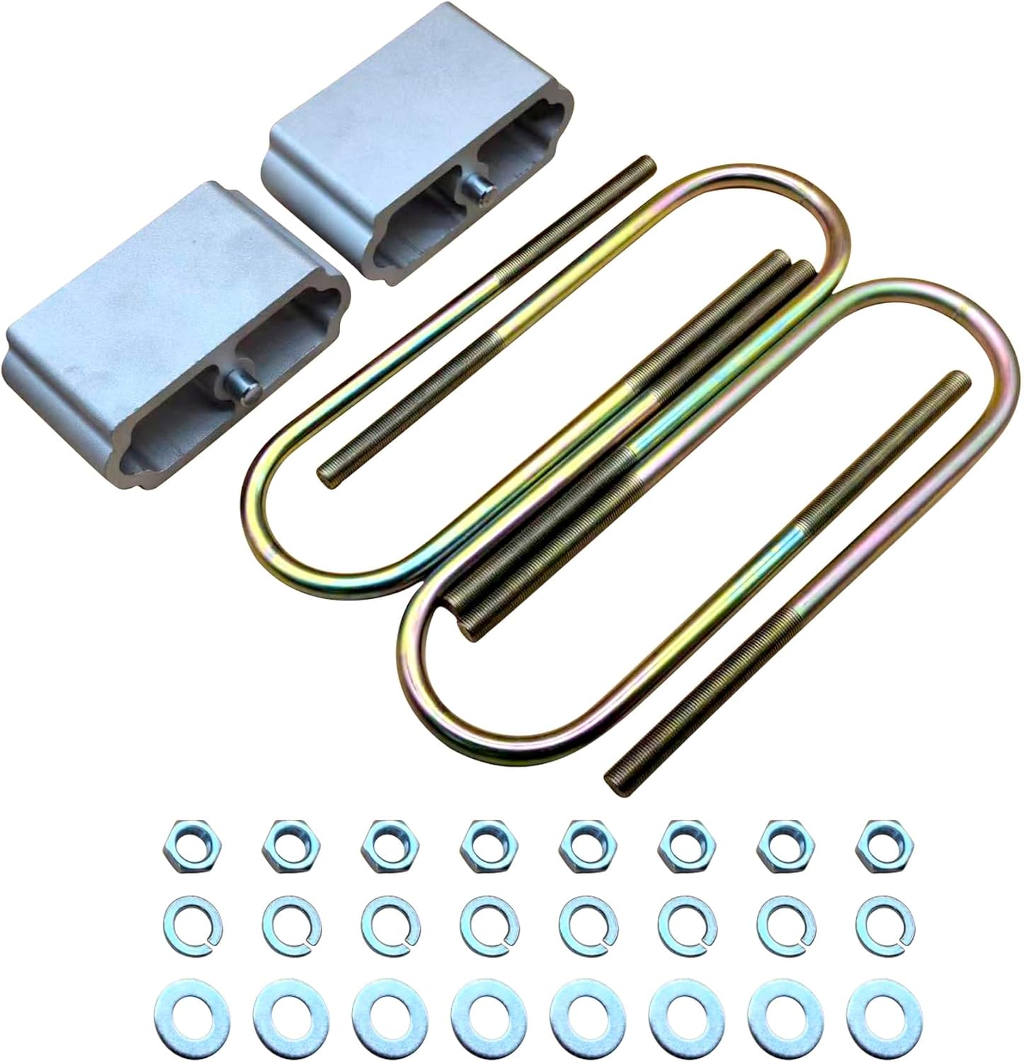 3" Rear Lowering Block Suspension Body Kit for 1955-1957 Chevrolet Bel Air Two-Ten Series One-Fifty Series Sedan Delivery L6 3.8L W/11 U-Bolts