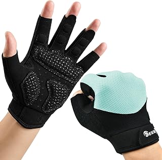 Seektop Breathable Workout Gloves Women & Men: Thick Padded Gym Gloves