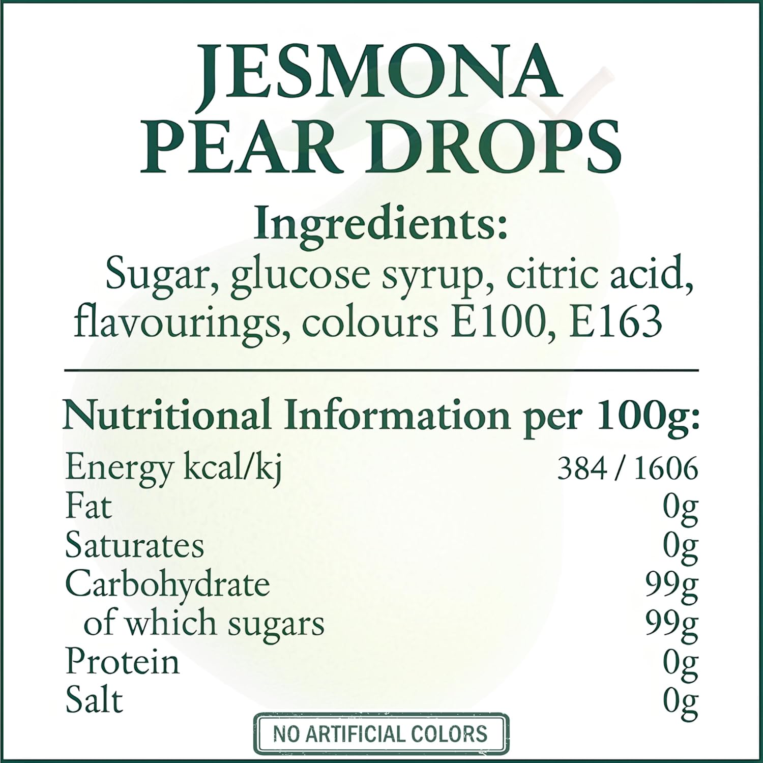 Jesmona Pear Drops - British Hard Candy 250g / 8.8 Oz (Pack of 6) Gift Tin | Mini Pear Flavored Boiled Sweet | Traditional Old Fashioned Retro English Sweets | Imported Confectionery from England, UK