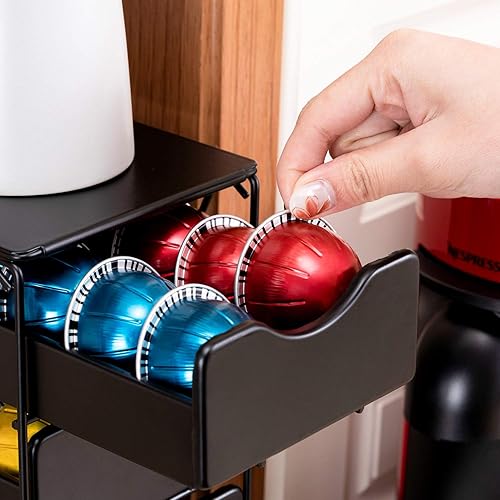 Vista 7 de FlagShip Soporte para cápsulas Nespresso Vertuo (4 niveles (capacidad de 80 cápsulas)