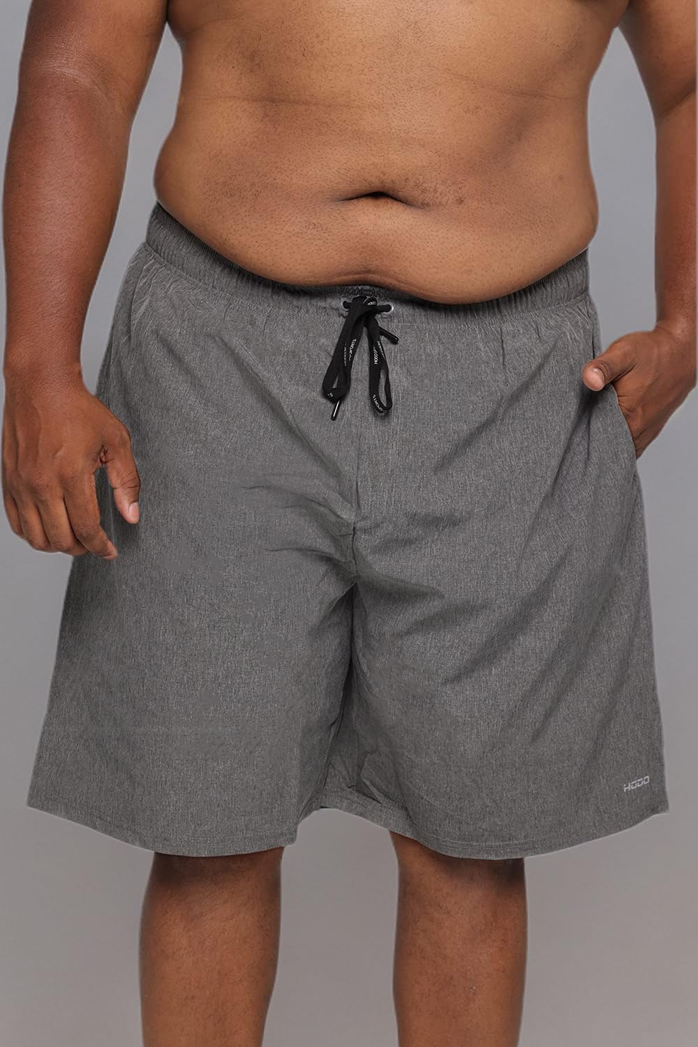 HOdo Mens Big and Tall Swim Trunks 11 inch with Mesh Liner Bathing Suits Swim Shorts for Men Plus Size 2X-7X 3X-Large Big Tall Hemp Gray image 5 of 5 B08CVDFY7B