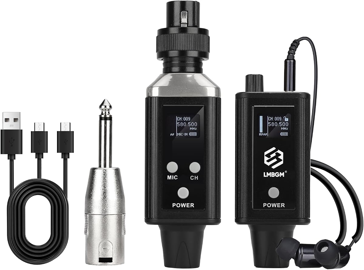 Sistema inalámbrico de monitor de oído A9 UHF, transmisor mono IEM y receptor de petaca, rango de 30 m de baja latencia, monitor de escenario profesional para estudio, ensayo de banda, actuación en vivo, cantante