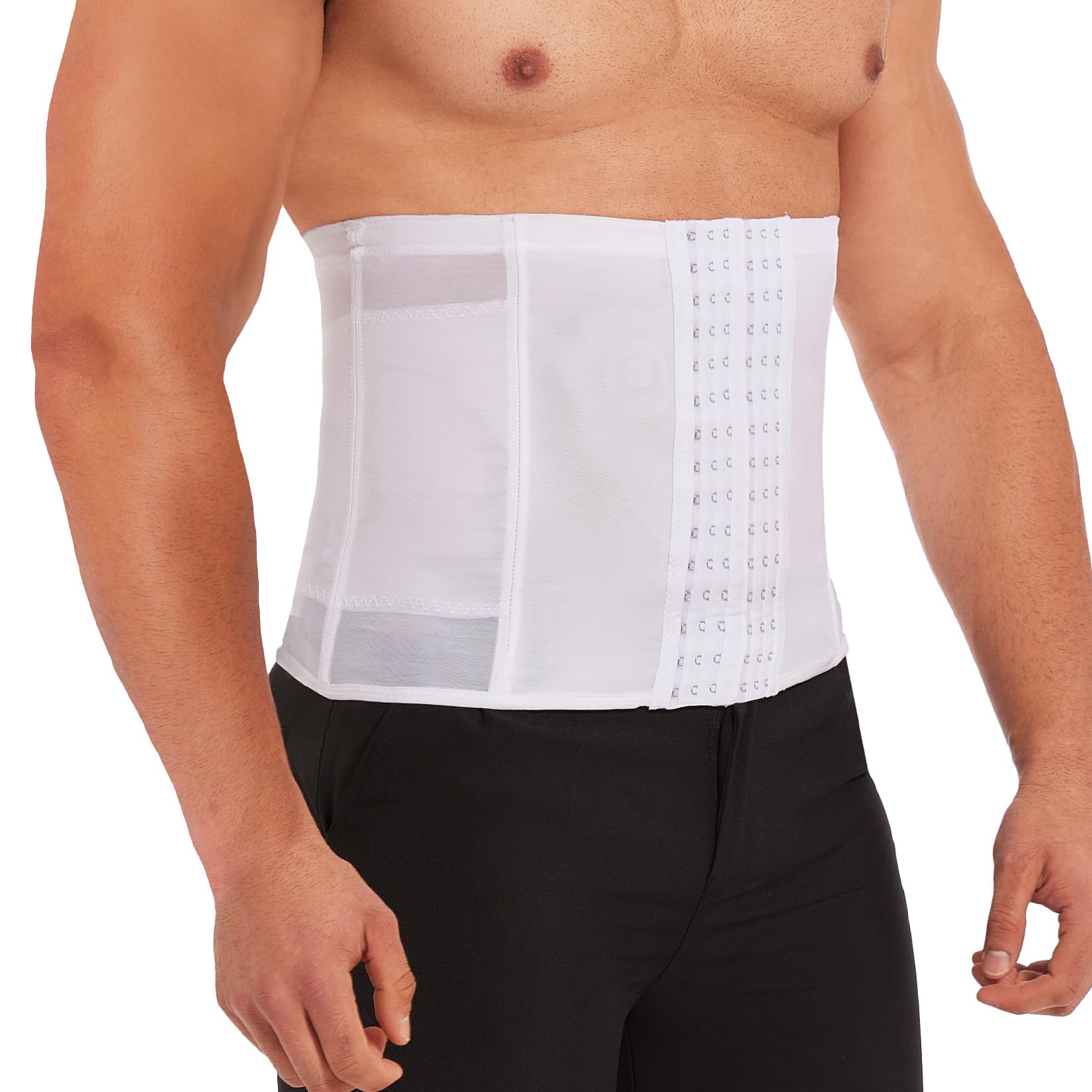 SLIMBELLE Waist Trainer for Men Belly Trainer Waist Slimming Belt Shaper Adjustable Weight Control Belly Corset Abdomen Trimmer Band for Male Adults