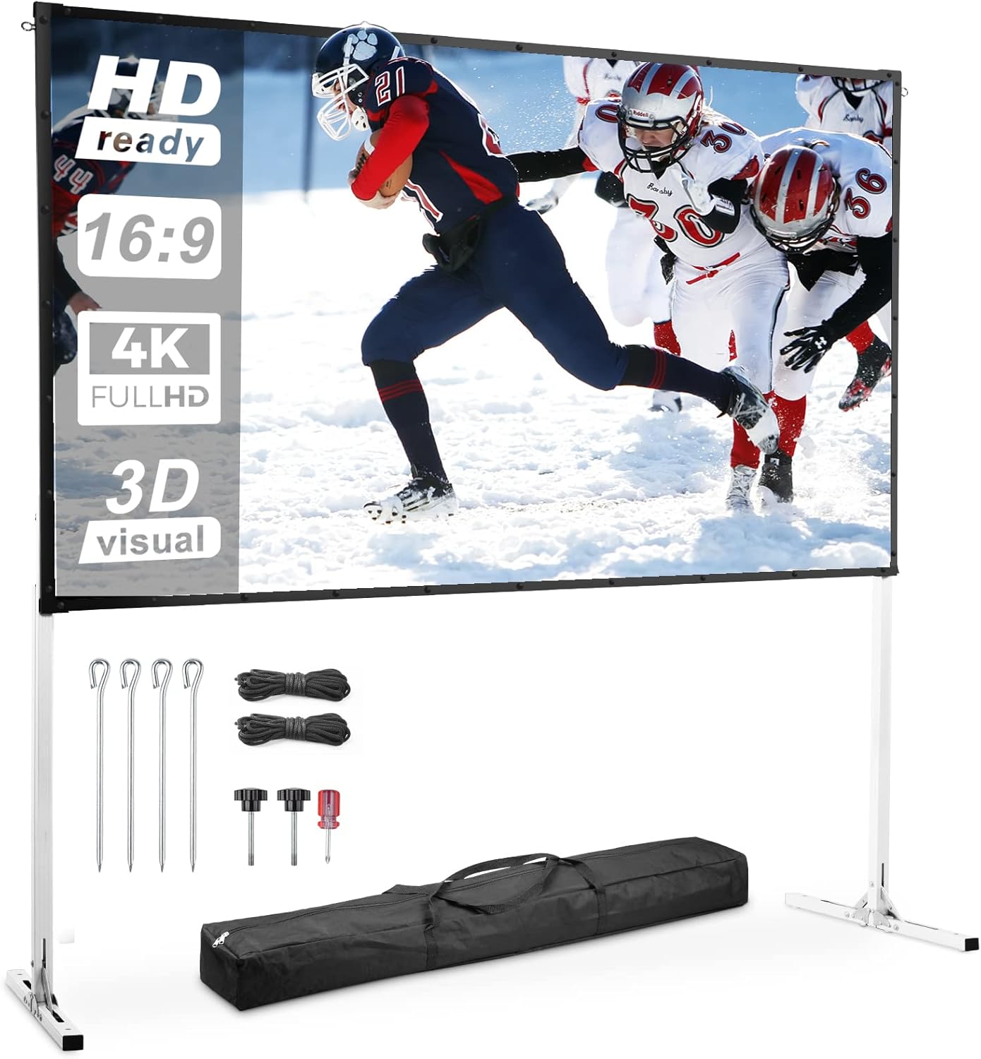 Buy Outdoor Projector Screen Komerti 100 inch 4K HD 169 Portable