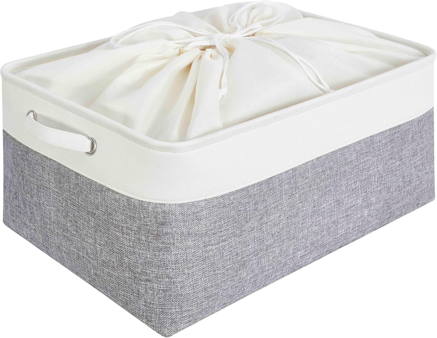 Panier de rangement grand volume pliable avec poignées solides