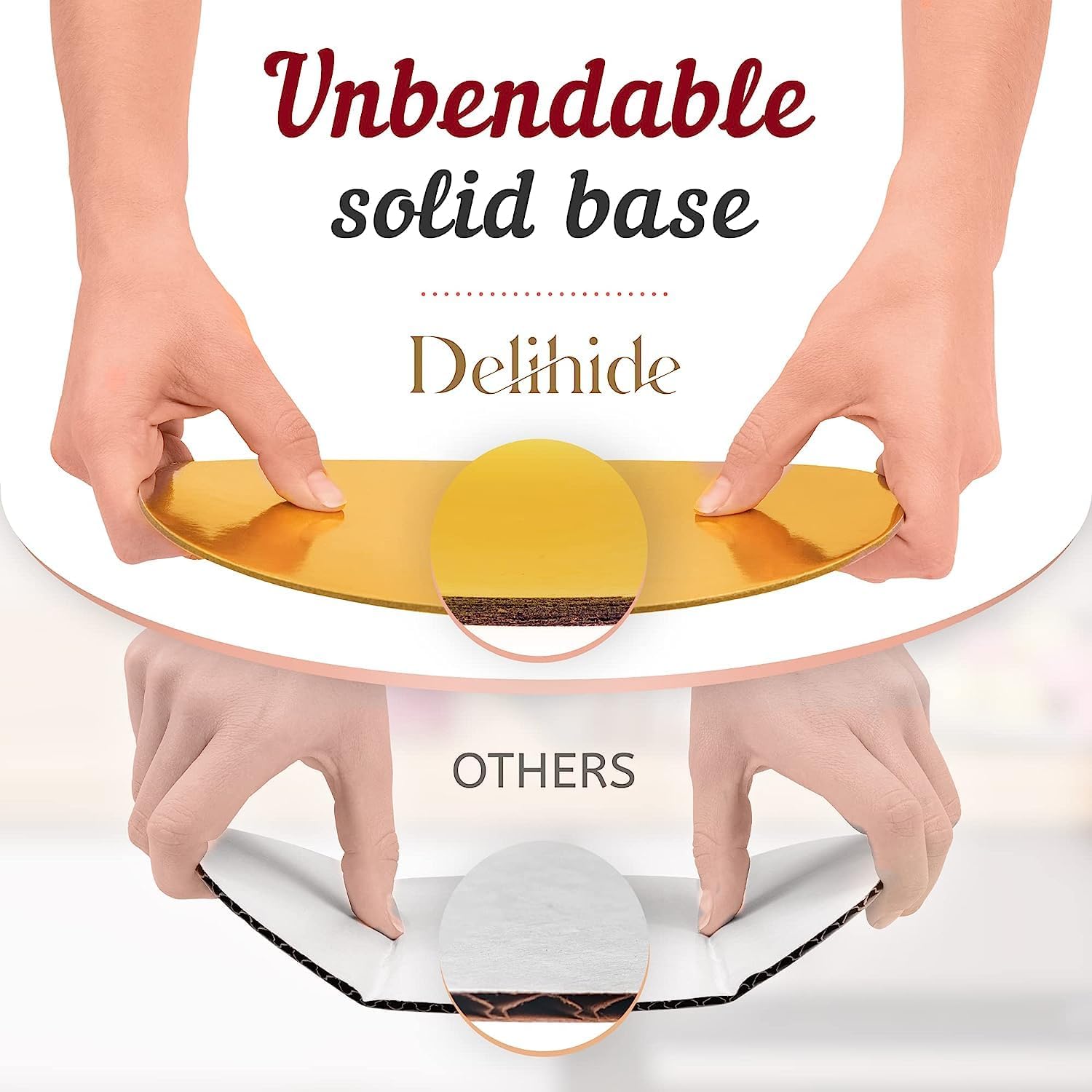 Premium Cake Boxes with Cake Boards Set - 12 Front-Loading Sturdy
