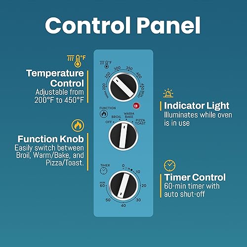 Miniatura 6 de Elite Gourmet ETO2530M - Horno tostador de doble puerta francesa horno hornear asar tostar mantener el calor se adapta a pizza de 12 pulgadas