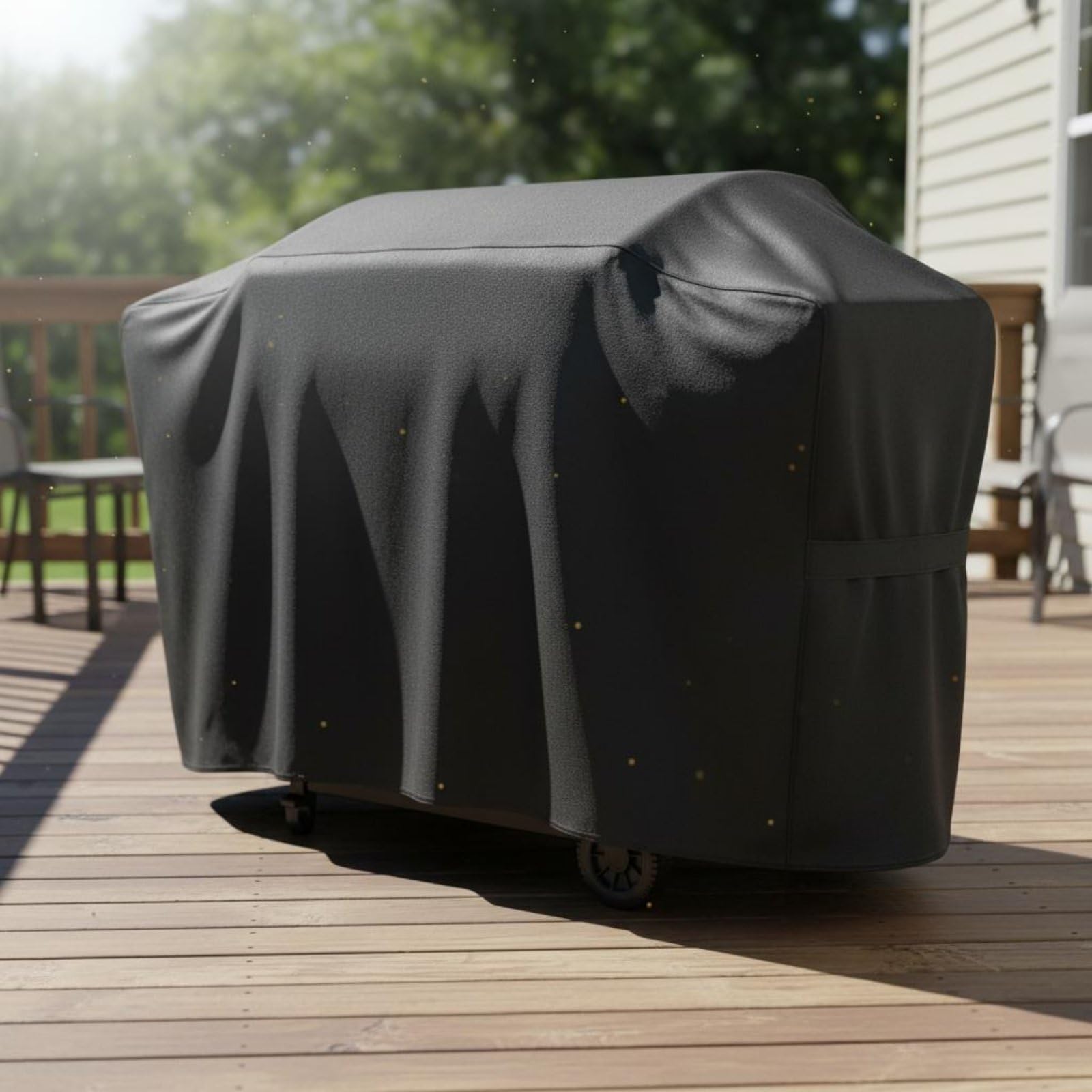 Copertura per Griglia Barbecue Custodia Piastra Protettiva Impermeabile Anti Intemperie in Poliestere Rinforzato con Cinghie Regolabili Adatta per
