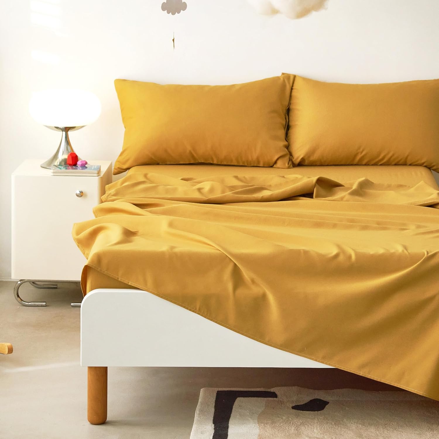 Wake In Cloud - Dinosaur Bedding Set for Boys, Cute Colorful Dinosaur Soft Lightweight Comforter Set with Sheets, 5 Pieces Kids Bed in a Bag, Dark Green, Twin Size - Image 4