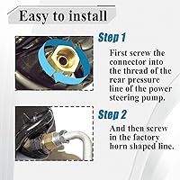 Vista 3 de LS Swap Accesorio de Línea de Bomba de Dirección Asistida Pieza de Repuesto, Usar para Convertir Líneas de Estilo Antiguo Abocinadas de 3/8