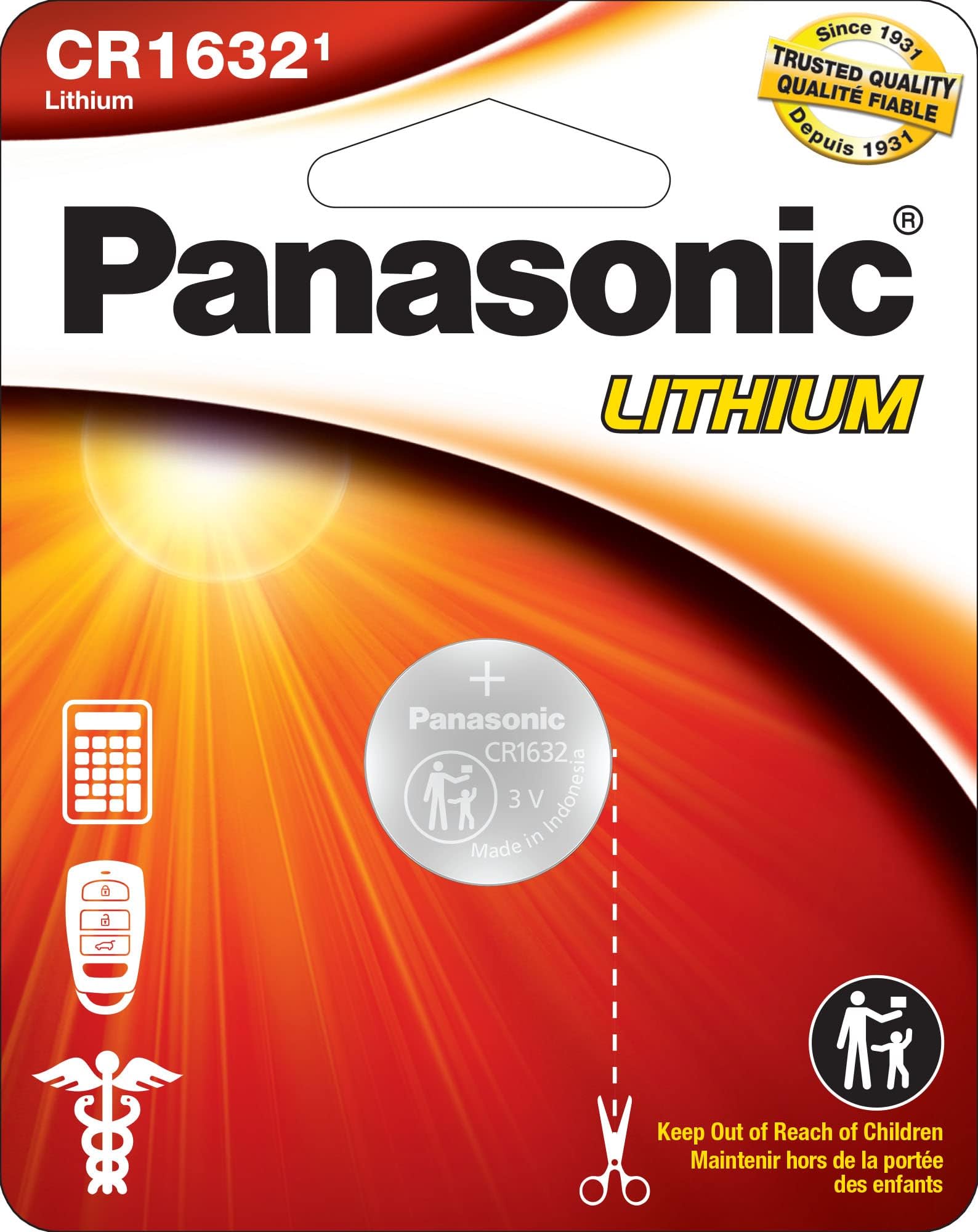 2 x 2 Duracell CR1632 1632 car Remote Batteries