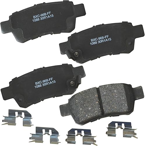 Miniatura 41 de Bendix Pastillas de freno traseras de cerámica Premium SBC1100 para Nissan Frontier 2024-2005, Xterra 2015-2005, Suzuki Equator 2012-2009
