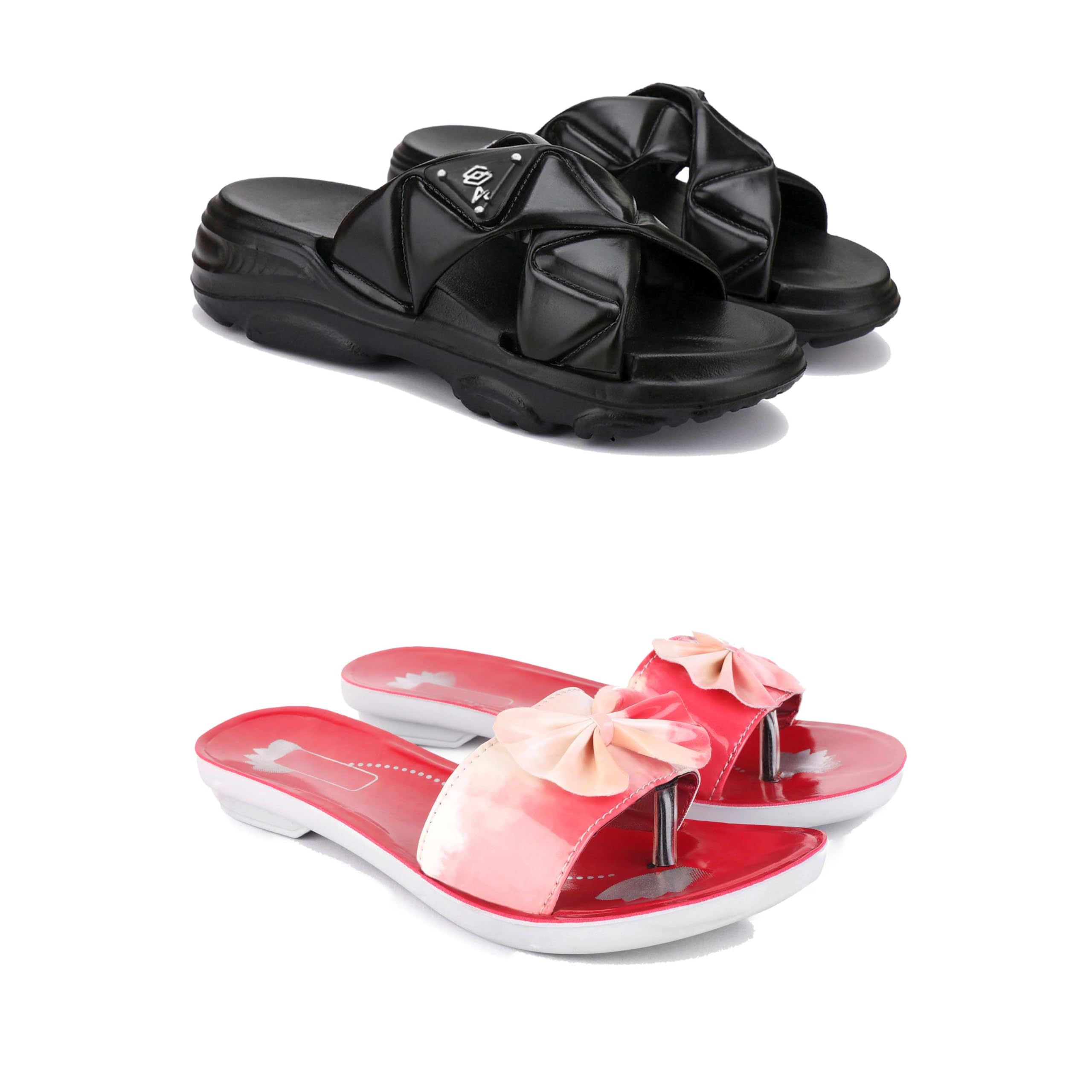 Women's Sandals | Lightweight Wear| Stylish & Easy to Wear For Women'S PCV-SAN-(2-COMBO)-1889-1964-picture-29
