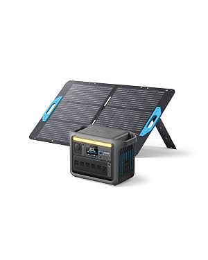 Anker SOLIX C1000 Portable Power Station with 100W Solar Panel 1800W Solar Generator 1056wh LFP LiFePO4 Battery 6