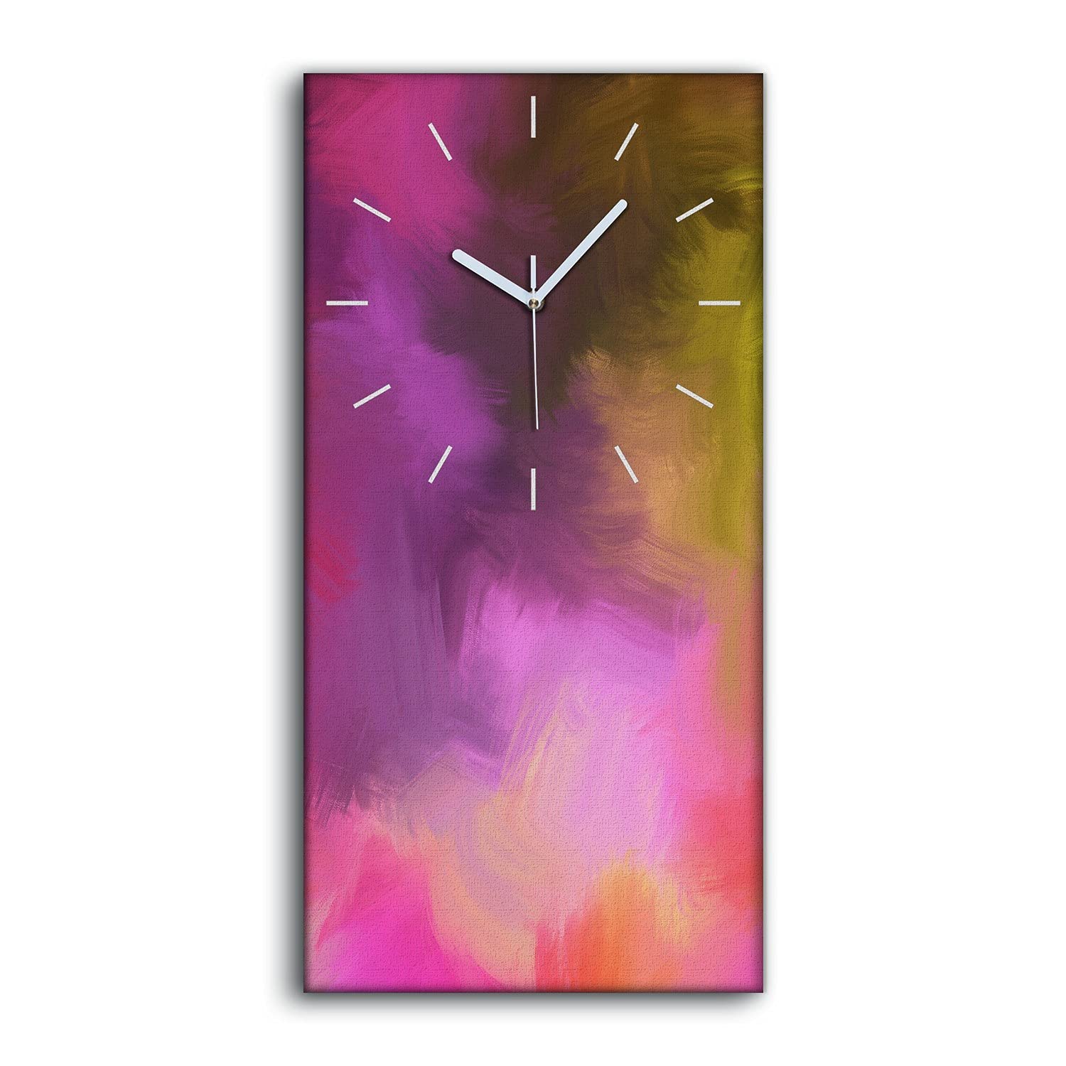 Horloge sur Toile 30x60cm de Salon Moderne Silencieuse pour Chambre