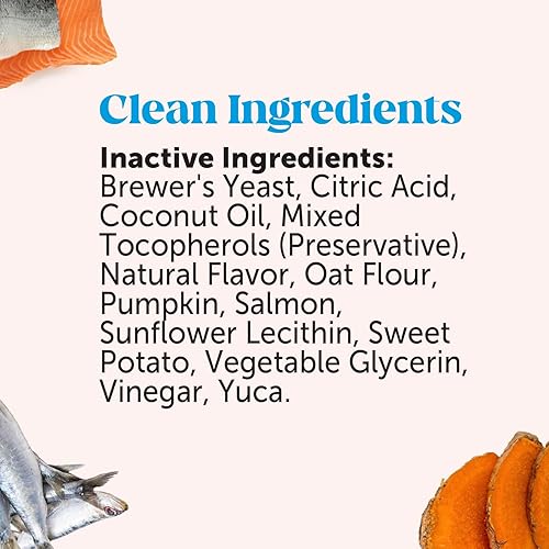 Miniatura 7 de Pet Honesty Omega Skin Health Chews for Dogs, Alaskan Salmon Oil, Omega-3 Fish Oil, Krill, Spirulina, Omega-3s, Healthy Skin & Coat, Itchy Skin, Dog