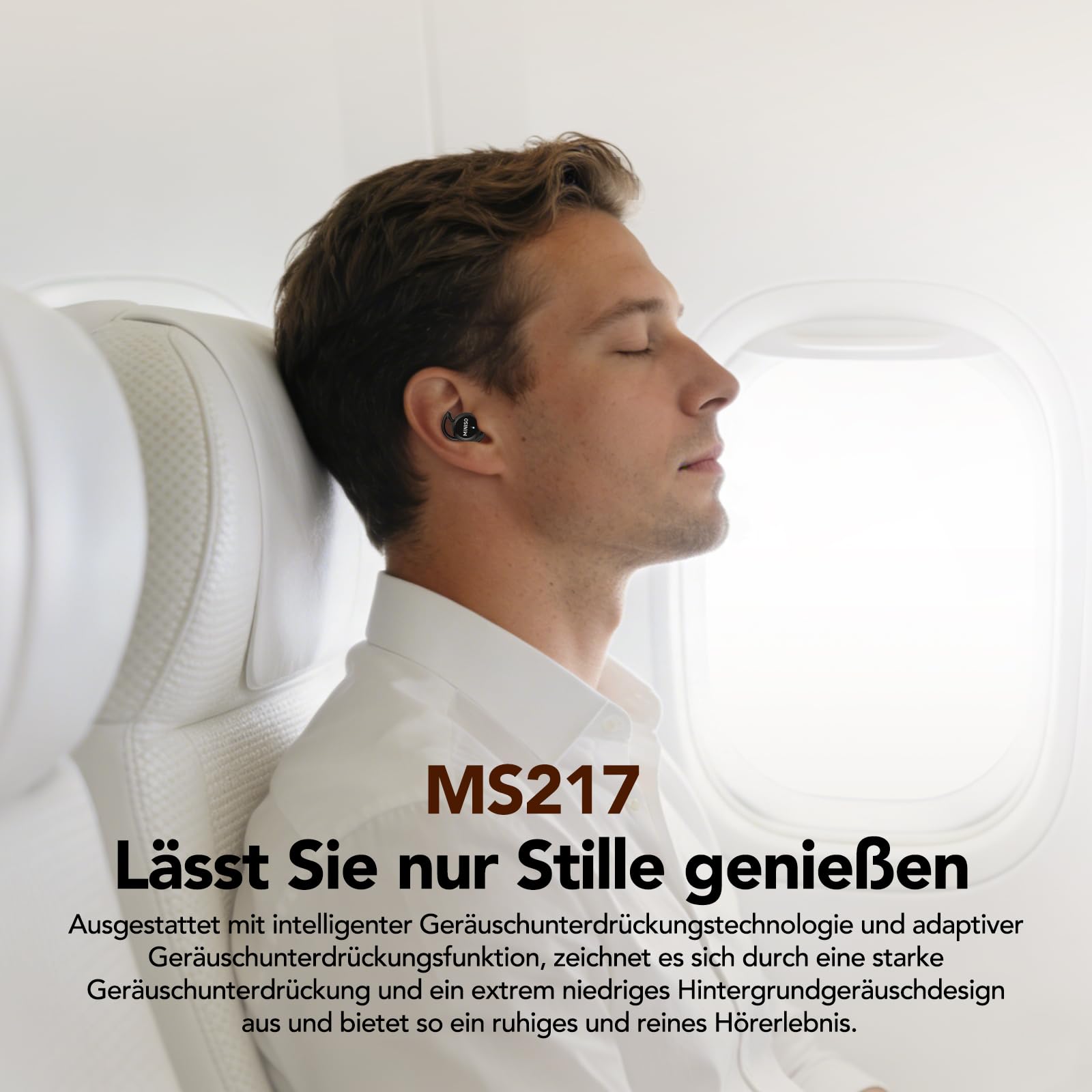 MS217 KI Übersetzer Kopfhörer, Echtzeit Sprachübersetzer mit 165 Sprachen & 8 Modi, 4-in-1 Übersetzungskopfhörer mit App, 48H Bluetooth 6.0 Schlaf-Kopfhörer