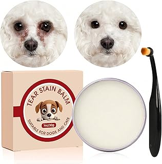 Tear Stain Remover | 40g Care Balm with Brush,Eye Cleaner Dogs | for Puppy Pet Daily Care Grooming Salon Vet Clinic Home Travel