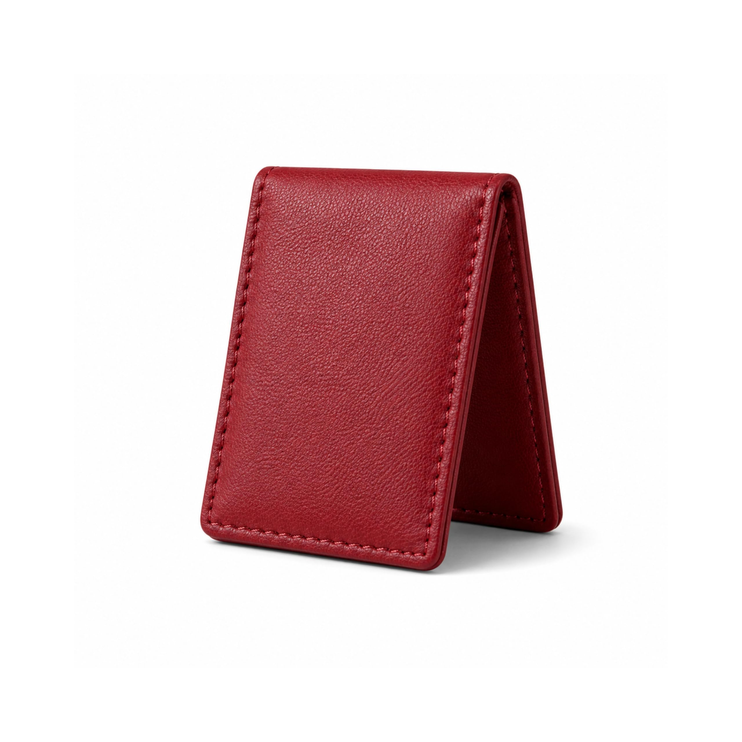LB LEATHERBOSS Men's New Leather Strong Magnetic Money Clip (Wine)