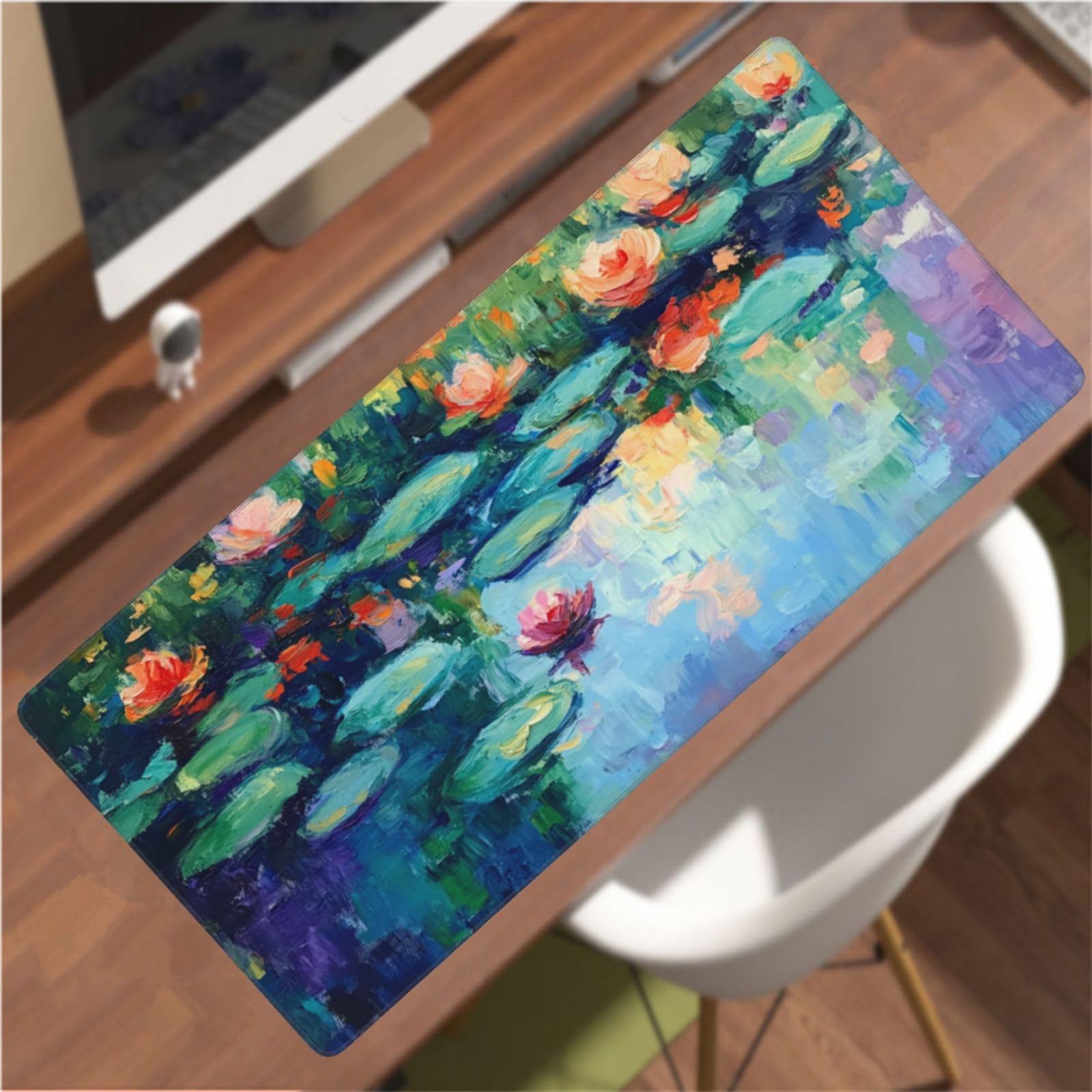 Tapis de Souris XXL 90 x 40 cm, Lotus & Lac Tapis de Bureau G716