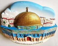Vista 3 de La Cúpula de la Roca Jerusalén Israel Resina 3D Nevera Refrigerador Imán Tailandés Hecho a Mano Artesanía.