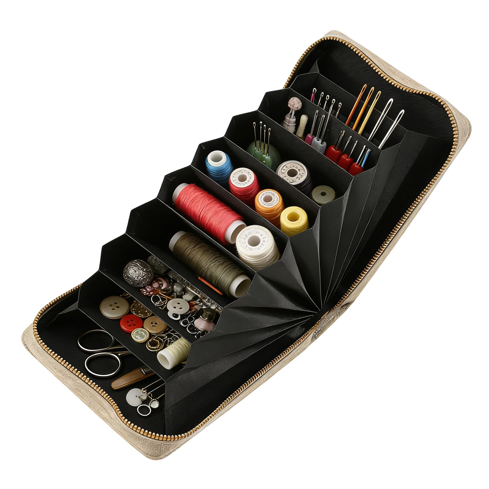 Estuche para agujas de tejer Bolsa portátil de viaje con cremallera